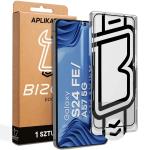 Folie sticla securizata Bizon Glass Aplikator Edge, Kit montare inclus, compatibila cu Samsung Galaxy S24 FE / A57 5G, Negru 4 - lerato.ro