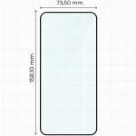 Folie sticla securizata Bizon Glass Aplikator Edge, Kit montare inclus, compatibila cu Samsung Galaxy S24 FE / A57 5G, Negru 3 - lerato.ro