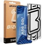 Set 2 folii sticla securizata Bizon Glass Aplikator Edge, Kit montare inclus, compatibile cu Samsung Galaxy A56 5G / A37 5G, Negru 4 - lerato.ro