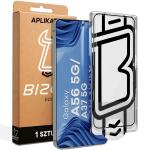 Folie sticla securizata Bizon Glass Aplikator Edge, Kit montare inclus, compatibila cu Samsung Galaxy A56 5G / A37 5G, Negru 4 - lerato.ro