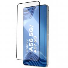 Folii protectie Samsung Galaxy A37, Folie sticla securizata Bizon Glass Aplikator Edge, Kit montare inclus, compatibila cu Samsung Galaxy A56 5G / A37 5G, Negru, lerato.ro