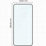 Set 2 folii sticla securizata Bizon Glass Aplikator Edge, Kit montare inclus, compatibile cu Samsung Galaxy S25 FE, Negru 3 - lerato.ro
