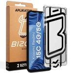 Set 2 folii sticla securizata Bizon Glass Aplikator Edge, Kit montare inclus, compatibile cu Xiaomi Redmi 15C 4G / 5G, Negru 4 - lerato.ro