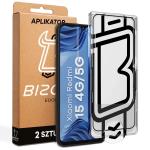 Set 2 folii sticla securizata Bizon Glass Aplikator Edge, Kit montare inclus, compatibile cu Xiaomi Redmi 15 4G / 5G, Negru 4 - lerato.ro