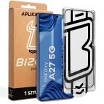 Folie sticla securizata Bizon Glass Aplikator Edge, Kit montare inclus, compatibila cu Samsung Galaxy A27 5G, Negru 4 - lerato.ro