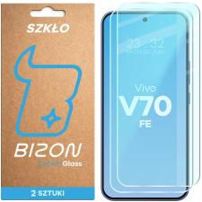 Folii protectie telefoane, Set 2 folii sticla securizata Bizon Glass Clear Duo compatibile cu Vivo V70 FE 5G, Transparent, lerato.ro