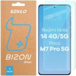 Set 2 folii sticla securizata Bizon Glass Clear Duo compatibile cu Xiaomi Redmi Note 14 4G / 5G / POCO M7 Pro 5G, Transparent 2 - lerato.ro