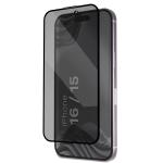 Folie sticla securizata Bizon Glass Aplikator Shadow Privacy, Kit montare inclus, compatibila cu iPhone 15 / 16, Negru 2 - lerato.ro