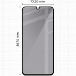 Folie sticla securizata Bizon Glass Aplikator Shadow Privacy, Kit montare inclus, compatibila cu Samsung Galaxy A16 / A17, Negru 3 - lerato.ro