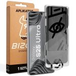 Folie sticla securizata Bizon Glass Aplikator Shadow Privacy, Kit montare inclus, compatibila cu Samsung Galaxy S25 Ultra, Negru 4 - lerato.ro