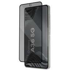 Folie sticla securizata Bizon Glass Aplikator Shadow Privacy, Kit montare inclus, compatibila cu Samsung Galaxy A36 5G, Negru