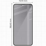 Folie sticla securizata Bizon Glass Aplikator Shadow Privacy, Kit montare inclus, compatibila cu Samsung Galaxy A56 5G / A37 5G, Negru 3 - lerato.ro