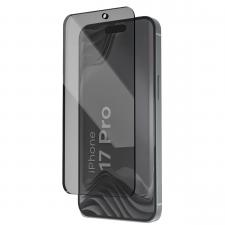 Set 2 folii sticla securizata Bizon Glass Aplikator Shadow Privacy, Kit montare inclus, compatibile cu iPhone 17 Pro, Negru