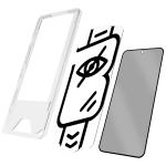 Folie sticla securizata Bizon Glass Aplikator Shadow Privacy, Kit montare inclus, compatibila cu Samsung Galaxy S24 FE / A57 5G, Negru 6 - lerato.ro
