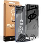 Folie sticla securizata Bizon Glass Aplikator Shadow Privacy, Kit montare inclus, compatibila cu Samsung Galaxy A27 5G, Negru 4 - lerato.ro