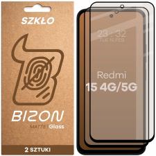 Folii protectie telefoane Xiaomi Redmi 15 4G / 15 5G, Set 2 folii sticla securizata Bizon Glass Matte Duo compatibile cu Xiaomi Redmi 15 4G / 5G, Negru, lerato.ro