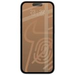 Set 2 folii sticla securizata Bizon Glass Matte Duo compatibile cu iPhone 15 Pro, Negru 4 - lerato.ro