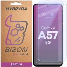 Set 2 folii sticla hibrid Bizon Hybrid Mule Duo compatibile cu Samsung Galaxy A57 5G, Transparent