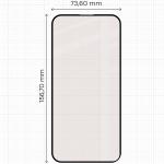Folie sticla securizata Bizon Glass Matte compatibila cu iPhone 15 Pro Max, Negru 3 - lerato.ro