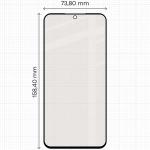 Folie sticla securizata Bizon Glass Matte compatibila cu Samsung Galaxy A57 5G, Negru 3 - lerato.ro