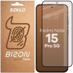 Folie sticla securizata Bizon Glass Matte compatibila cu Xiaomi Redmi Note 15 Pro 5G, Negru