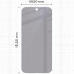 Folie sticla hibird Bizon Hybrid Shadow Privacy compatibila cu Google Pixel 10a, Negru 3 - lerato.ro