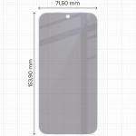 Folie sticla hibird Bizon Hybrid Shadow Privacy compatibila cu Xiaomi Poco X8 Pro, Negru 3 - lerato.ro