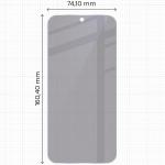 Folie sticla hibird Bizon Hybrid Shadow Privacy compatibila cu Nothing Phone (4a), Negru 3 - lerato.ro