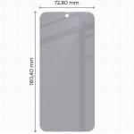 Folie sticla hibird Bizon Hybrid Shadow Privacy compatibila cu Vivo V70 FE 5G, Negru 3 - lerato.ro