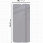 Folie sticla hibird Bizon Hybrid Shadow Privacy compatibila cu Xiaomi Redmi A7 Pro 4G, Negru 3 - lerato.ro