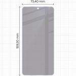 Folie sticla hibird Bizon Hybrid Shadow Privacy compatibila cu Oppo Find X9 Ultra, Negru 3 - lerato.ro