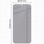 Folie sticla hibird Bizon Hybrid Shadow Privacy compatibila cu Vivo X300 FE, Negru 3 - lerato.ro