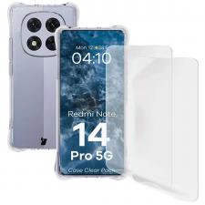 Kit protectie 3 in 1 BizonMobile Clear Pack, Carcasa Bizon Salpa si 2 folii Bizon Glass Clear Hydrogel, compatibil cu Xiaomi Redmi Note 14 Pro 5G, Transparent