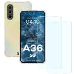 Kit protectie 3 in 1 BizonMobile Clear Pack, Carcasa Bizon Salpa si 2 folii sticla Bizon Glass Clear 2, compatibil cu Samsung Galaxy A36 5G, Transparent 2 - lerato.ro