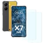 Kit protectie 3 in 1 BizonMobile Clear Pack, Carcasa Bizon Salpa si 2 folii sticla Bizon Glass Clear 2, compatibil cu Xiaomi Poco X7 Pro, Transparent 2 - lerato.ro