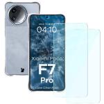 Kit protectie 3 in 1 BizonMobile Clear Pack, Carcasa Bizon Salpa si 2 folii sticla Bizon Glass Clear 2, compatibil cu Xiaomi Poco F7 Pro, Transparent 2 - lerato.ro