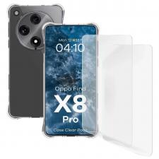 Huse si carcase Oppo Find X8 Pro, Kit protectie 3 in 1 BizonMobile Clear Pack, Carcasa Bizon Salpa si 2 folii Bizon Glass Clear Hydrogel, compatibil cu Oppo Find X8 Pro, Transparent, lerato.ro