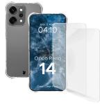 Kit protectie 3 in 1 BizonMobile Clear Pack, Carcasa Bizon Salpa si 2 folii Bizon Glass Clear Hydrogel, compatibil cu Oppo Reno 14, Transparent 2 - lerato.ro