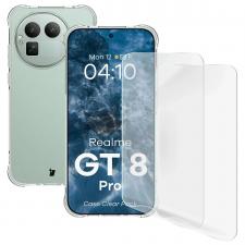 Kit protectie 3 in 1 BizonMobile Clear Pack, Carcasa Bizon Salpa si 2 folii Bizon Glass Clear Hydrogel, compatibil cu Realme GT 8 Pro, Transparent