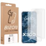 Kit protectie 3 in 1 BizonMobile Clear Pack, Carcasa Bizon Salpa si 2 folii Bizon Glass Clear Hydrogel, compatibil cu Vivo X300, Transparent 10 - lerato.ro