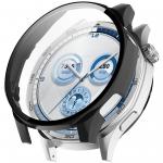 Carcasa cu protectie ecran din sticla securizata BizonMobile compatibila cu Huawei Watch GT 5 46 mm, Negru 2 - lerato.ro