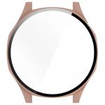 Carcasa cu protectie ecran din sticla securizata BizonMobile compatibila cu Huawei Watch GT 5 46 mm, Roz 9 - lerato.ro