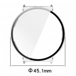 Carcasa cu protectie ecran din sticla securizata BizonMobile compatibila cu Huawei Watch GT 5 41 mm, Satin Silver 3 - lerato.ro