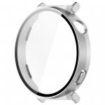 Carcasa cu protectie ecran din sticla securizata BizonMobile compatibila cu Huawei Watch GT 5 41 mm, Satin Silver 4 - lerato.ro