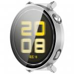 Carcasa cu protectie ecran din sticla securizata BizonMobile compatibila cu Huawei Watch GT 5 41 mm, Satin Silver 6 - lerato.ro