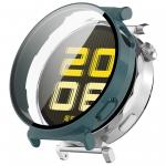 Carcasa cu protectie ecran din sticla securizata BizonMobile compatibila cu Huawei Watch GT 5 41 mm, Verde 2 - lerato.ro