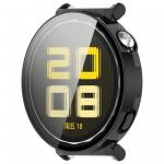 Carcasa cu protectie ecran din sticla securizata BizonMobile compatibila cu Huawei Watch GT 5 41 mm, Negru 6 - lerato.ro