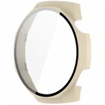 Carcasa cu protectie ecran din sticla securizata BizonMobile compatibila cu Huawei Watch GT 5 Pro 46 mm, Bej 4 - lerato.ro