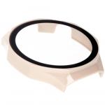 Carcasa cu protectie ecran din sticla securizata BizonMobile compatibila cu Huawei Watch GT 5 Pro 46 mm, Bej 8 - lerato.ro