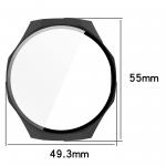 Carcasa cu protectie ecran din sticla securizata BizonMobile compatibila cu Huawei Watch GT 5 Pro 46 mm, Matte Black 3 - lerato.ro